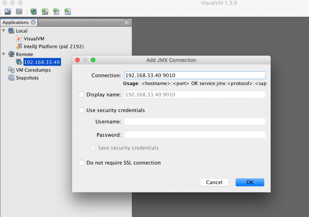 Remote profiling/monitoring with VisualVM on vagrant + play framework